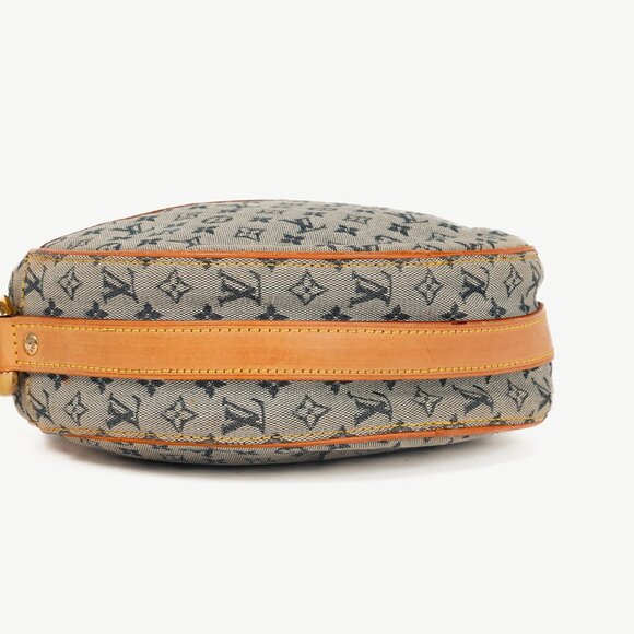 Louis Vuitton Jeanne GM Blue Mini Lin Monogram Canvas Round Crossbody Bag - Picture 5 of 12